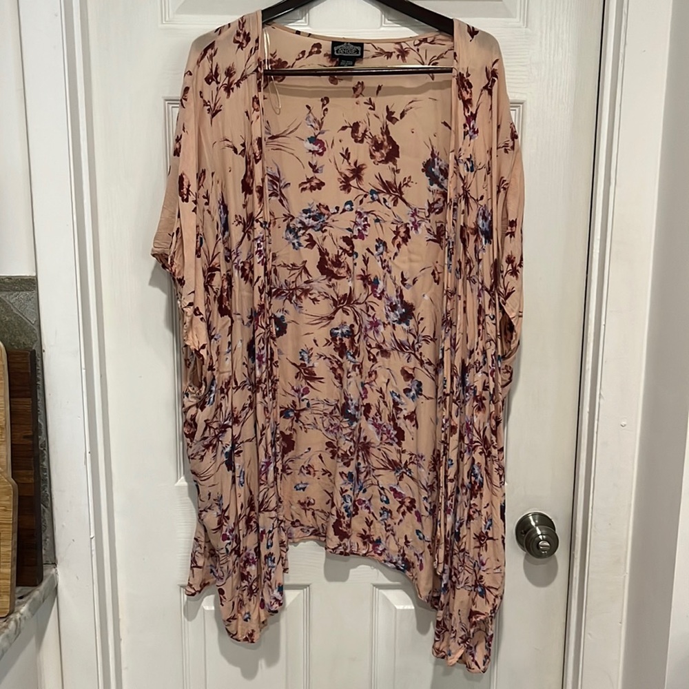 Floral shawl/beach coverup